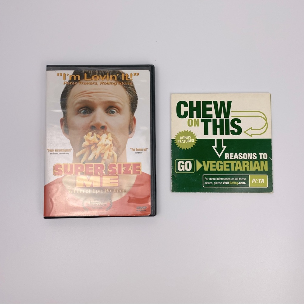 DVD Custom Bundle: Super Size Me Documentary & PETA Chew On This Promo Material
